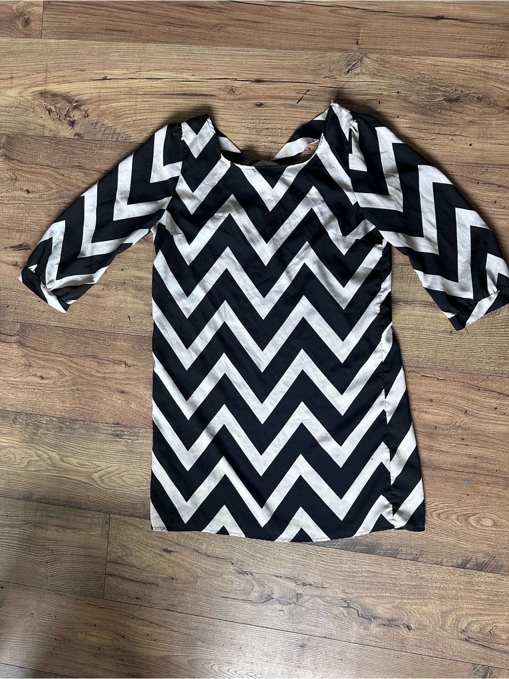 Charlotte Russe Black and White Chevron Mini Dress